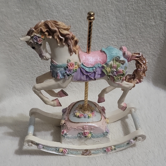 Vintage Other - Vintage Musical Carousel Rocking Horse
